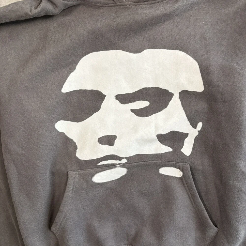 Clashtown Gray Graphic Print Pullover Hoodie 2XL Cotton Long Sleeve Pockets